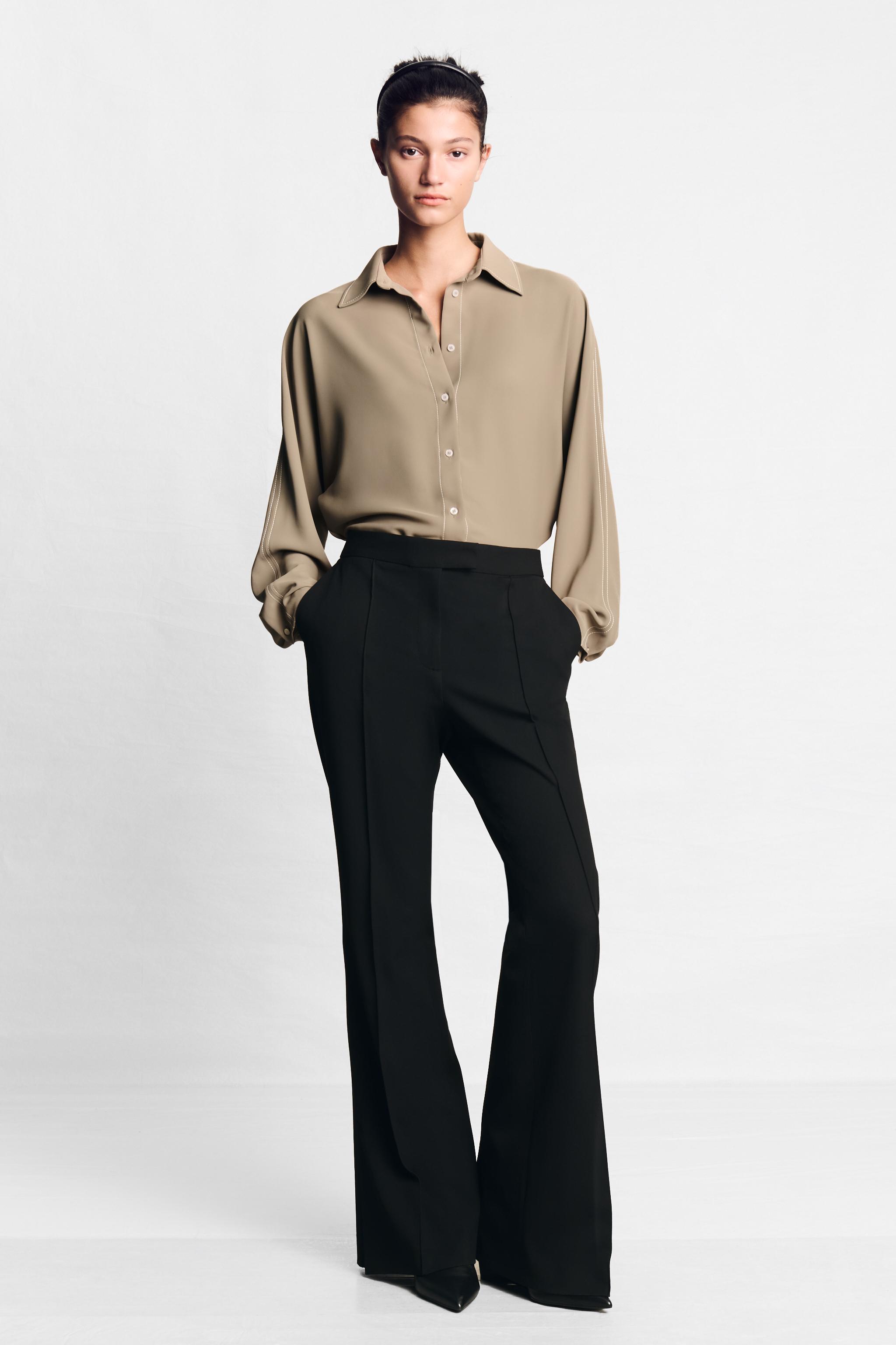 CONTRAST TOPSTITCHING SHIRT